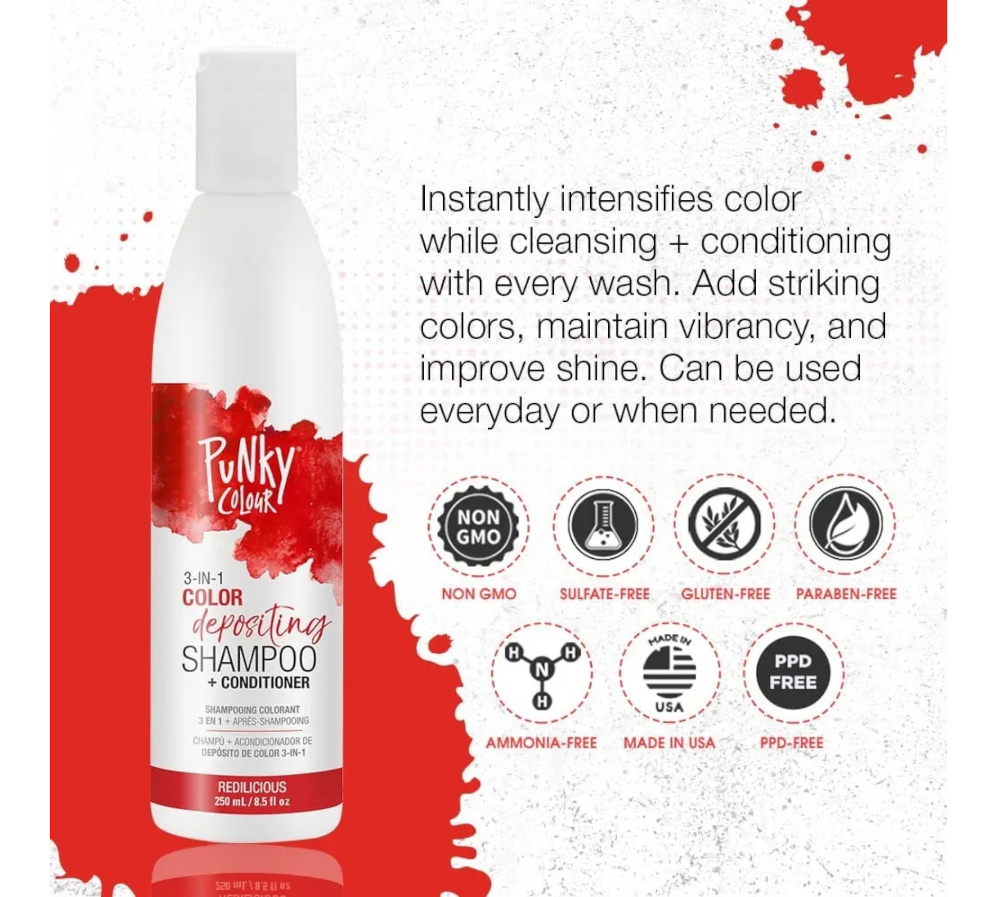Punky Color Cupid Beauty Supplies Temporary Color Shampoos 3-In-1 Color Depositing Shampoo + Conditioner