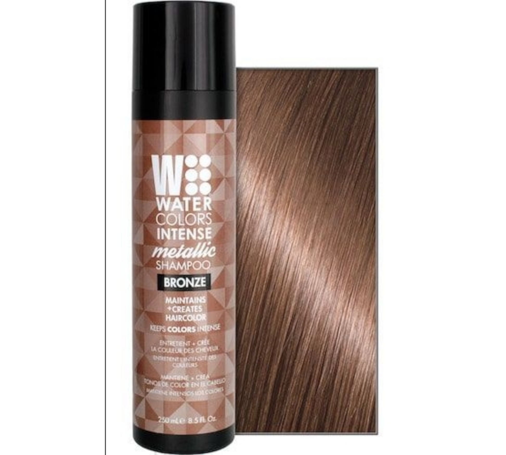 Watercolors Hair Cupid Beauty Supplies 8.5 Fl.Oz / Bronze Temporary Color Shampoos Watercolors Intense Metallic Shampoo