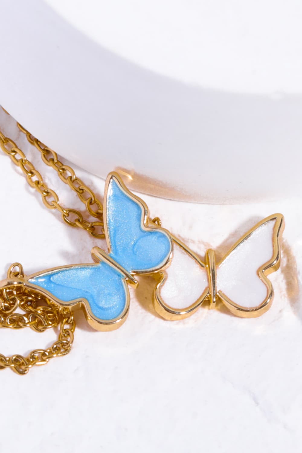 Trendsi Cupid Beauty Supplies Women Necklace Butterfly Pendant Copper 14K Gold-Plated Necklace