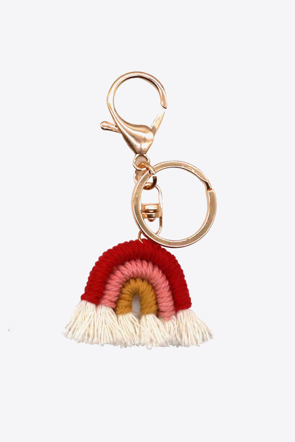 Trendsi Cupid Beauty Supplies Red/Pink/Mustard / One Size Keychains Assorted 4-Pack Rainbow Fringe Keychain