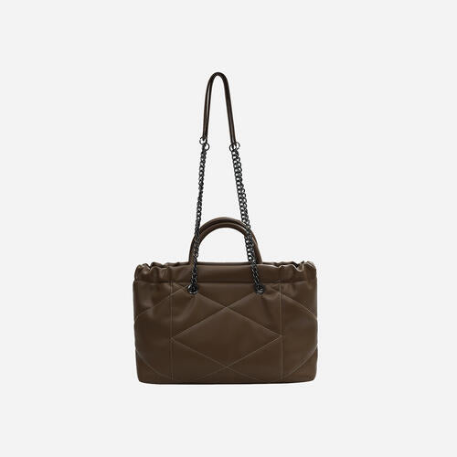 Chic PU Leather Tote Bag - Fashionable and Durable