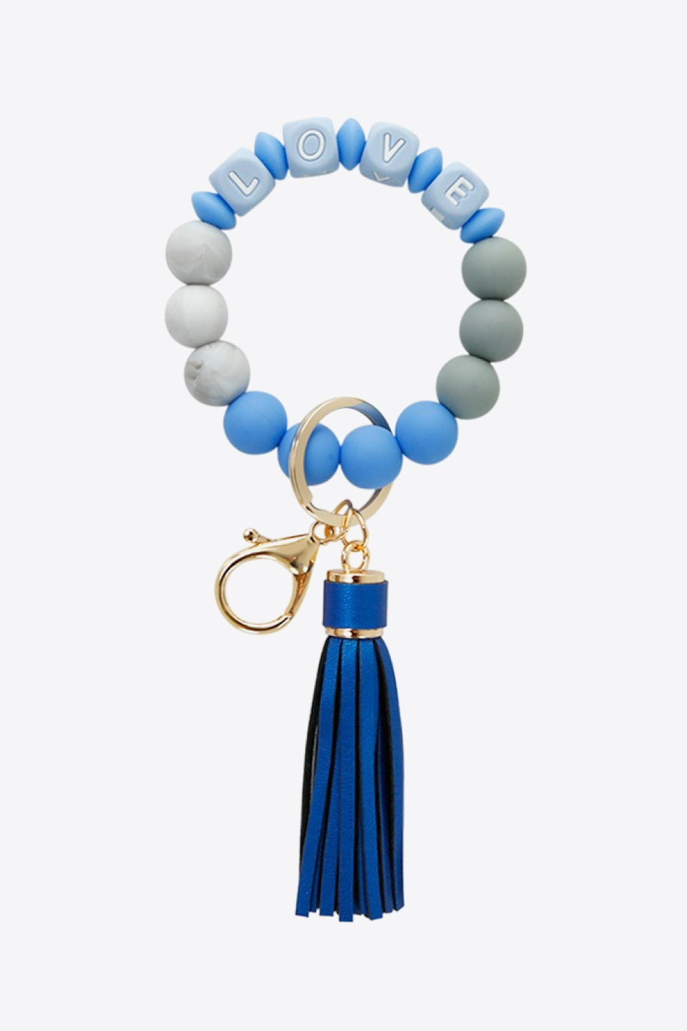 Trendsi Cupid Beauty Supplies Misty Blue / One Size Keychains LOVE Beaded Keychain with Tassel