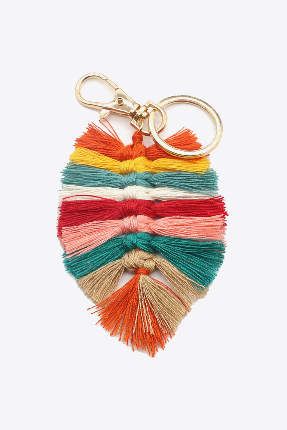 Trendsi Cupid Beauty Supplies Multicolor / One Size Keychains Assorted 4-Pack Leaf Shape Fringe Keychain