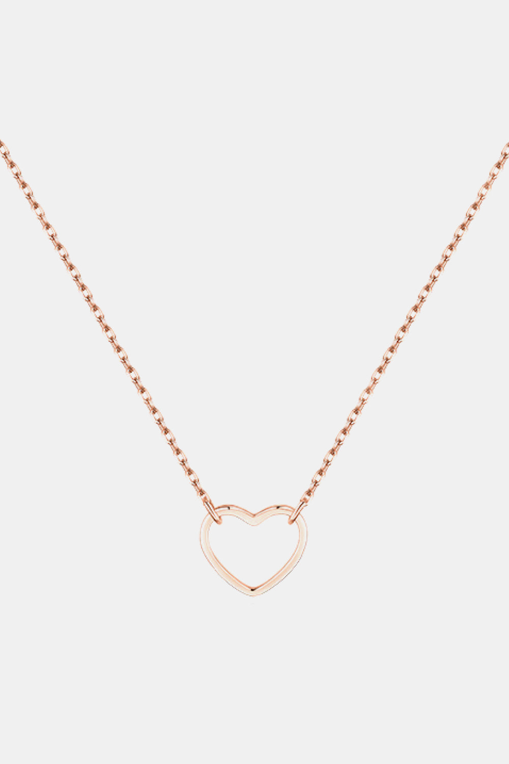 Trendsi Cupid Beauty Supplies Rose Gold / One Size Women Necklace 925 Sterling Silver Heart Shape Pendant Necklace
