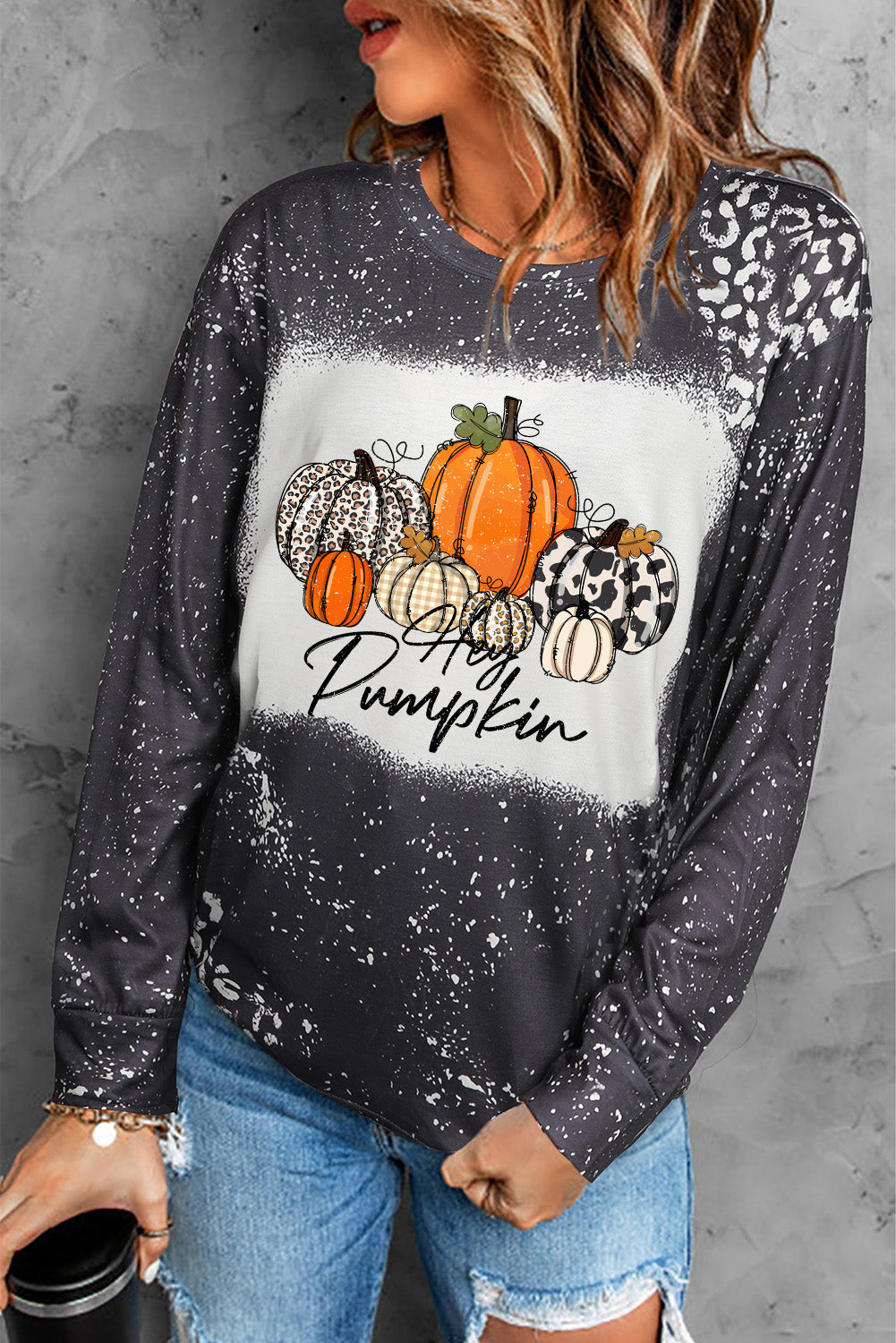 Autumn Pumpkin Design Tee - Trendy Seasonal Fashion