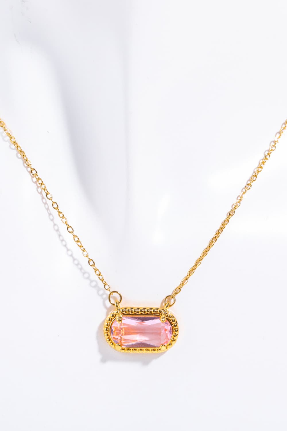 Trendsi Cupid Beauty Supplies Carnation Pink / One Size Women Necklace Copper 14K Gold Pleated Pendant Necklace