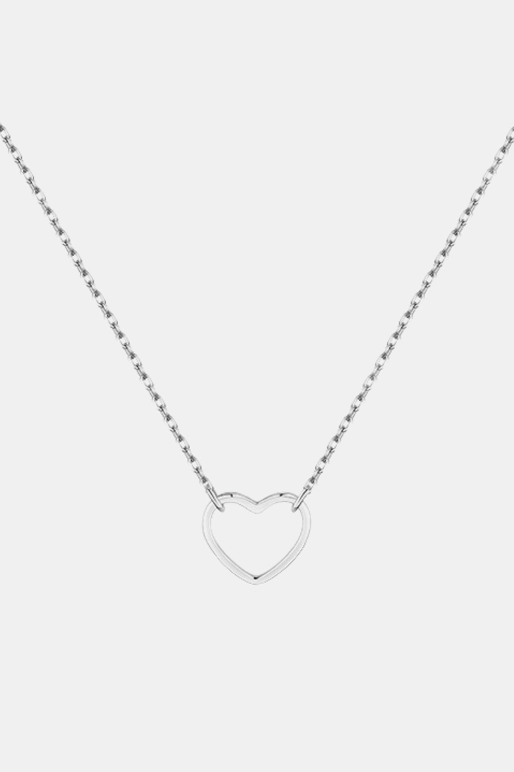 Trendsi Cupid Beauty Supplies Silver / One Size Women Necklace 925 Sterling Silver Heart Shape Pendant Necklace
