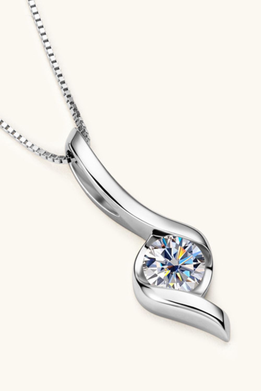 Trendsi Cupid Beauty Supplies Women Necklace Carat Moissanite 925 Sterling Silver Necklace