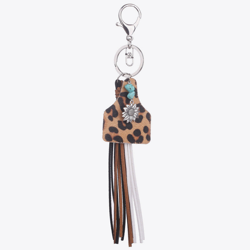 Trendsi Cupid Beauty Supplies Keychains Turquoise Fringe Detail Key Chain
