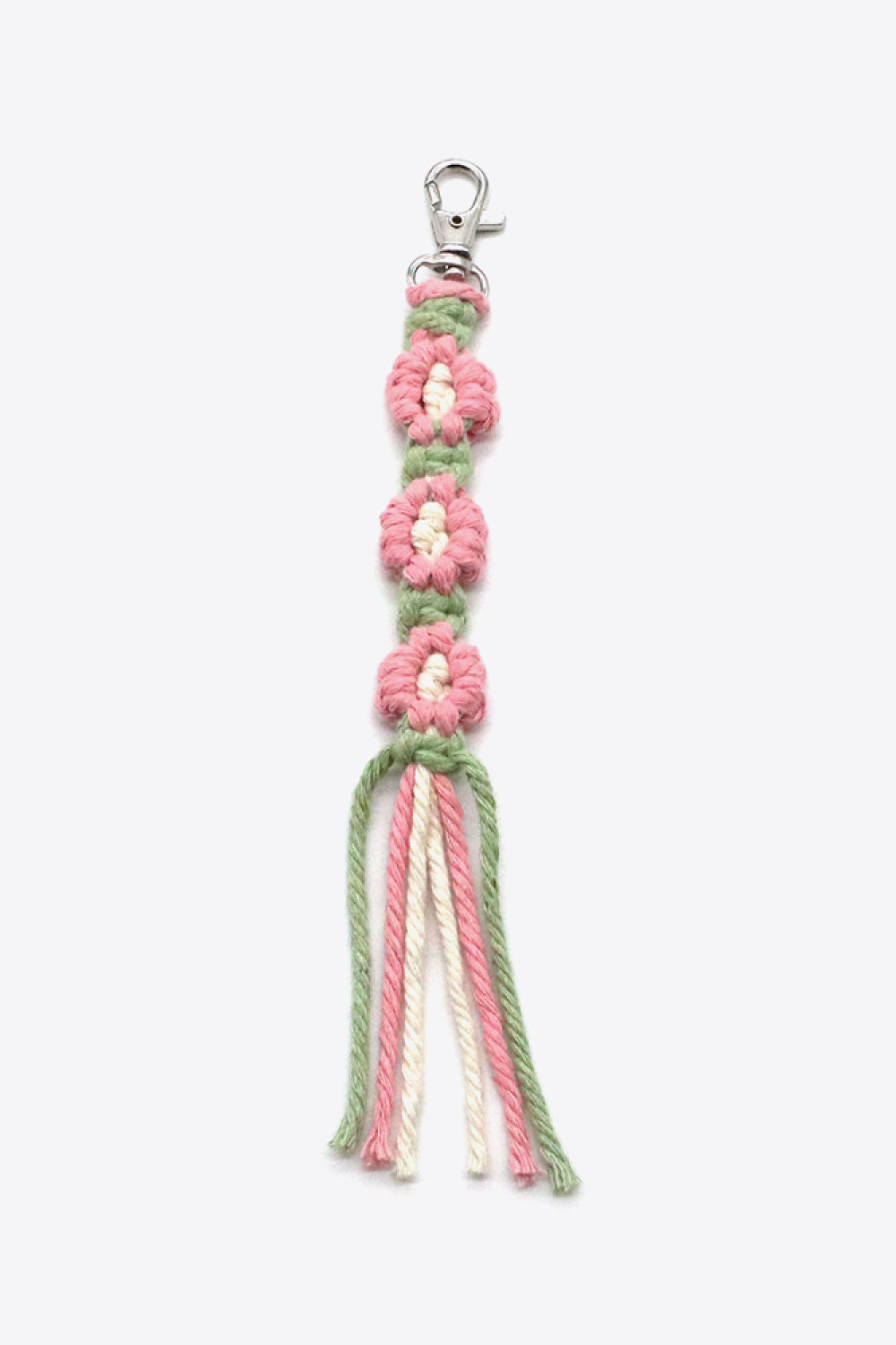 Trendsi Cupid Beauty Supplies Blush Pink / One Size Keychains 4-Pack Hand-Woven Flower Keychain, Color Varies