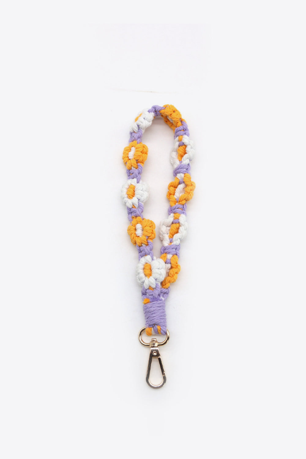 Trendsi Cupid Beauty Supplies Orange/Purple / One Size Keychains Assorted 4-Piece Macrame Flower Keychain