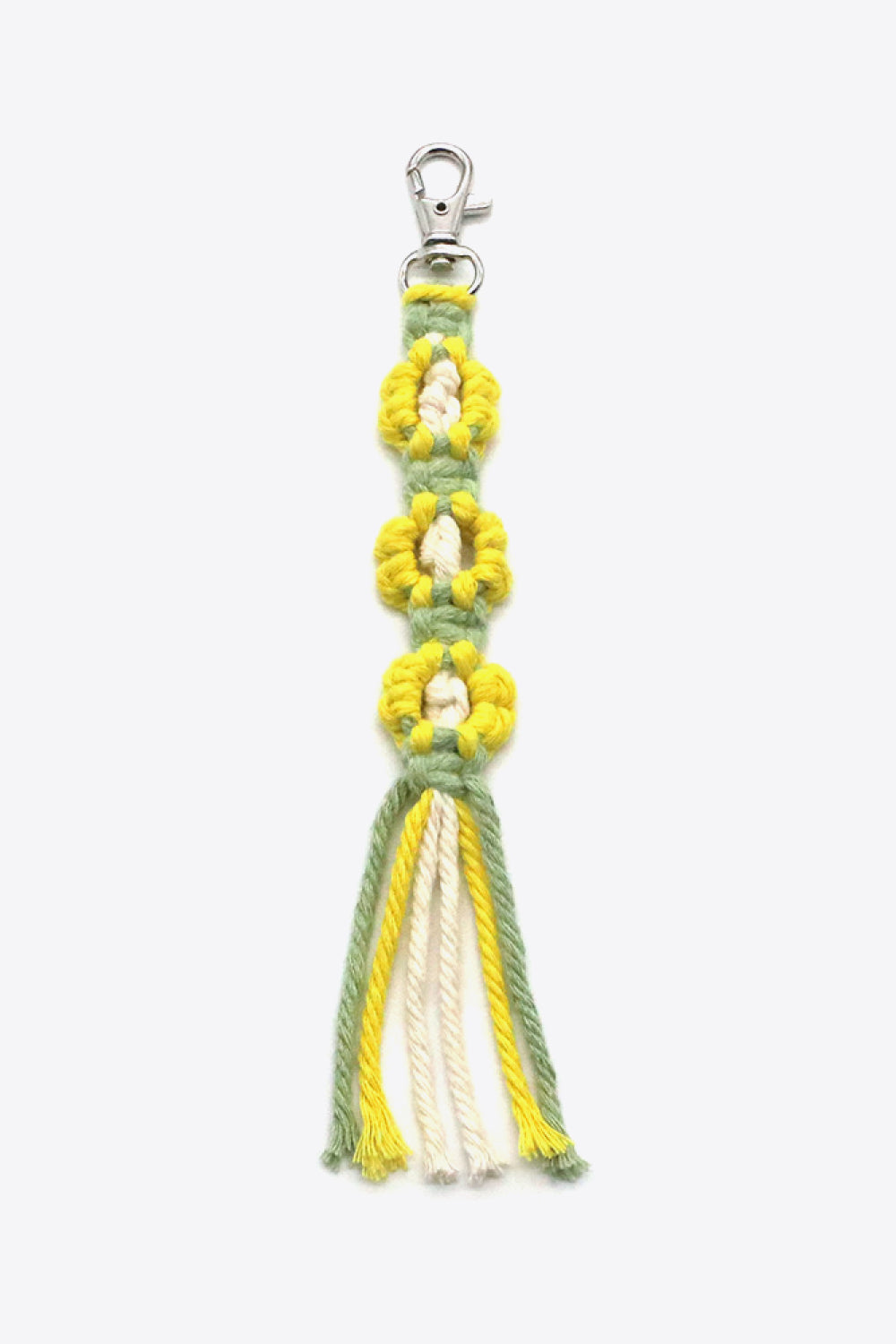 Trendsi Cupid Beauty Supplies Banana Yellow / One Size Keychains 4-Pack Hand-Woven Flower Keychain, Color Varies