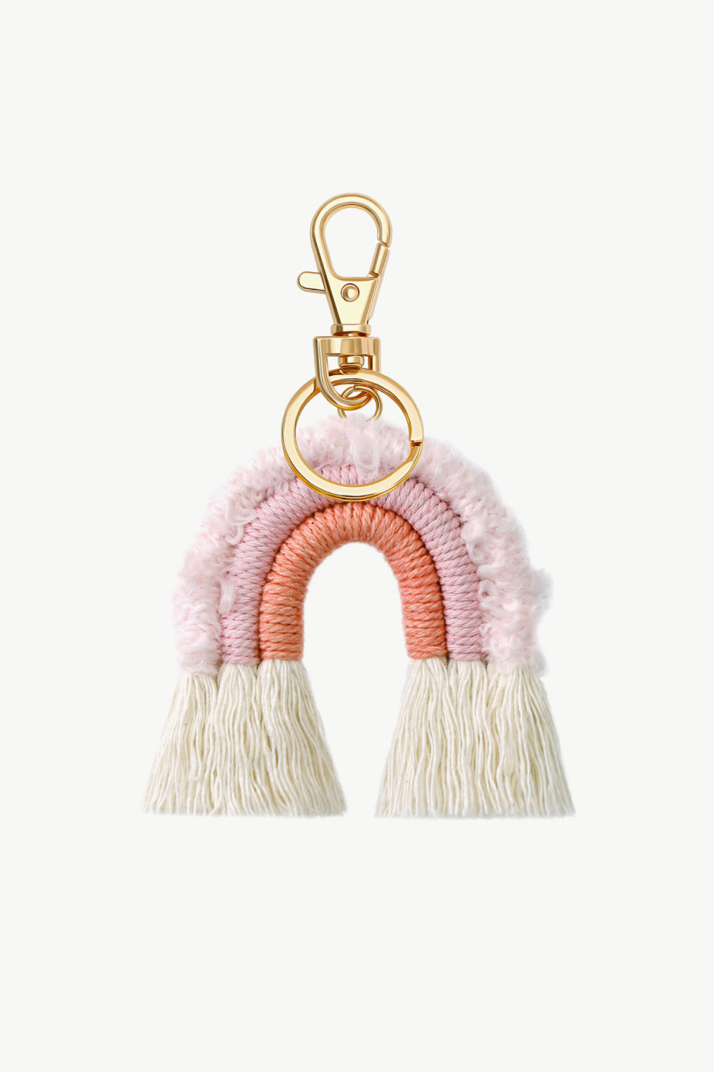 Trendsi Cupid Beauty Supplies Blush Pink / One Size Keychains Fringe Trim Rainbow Key Chain