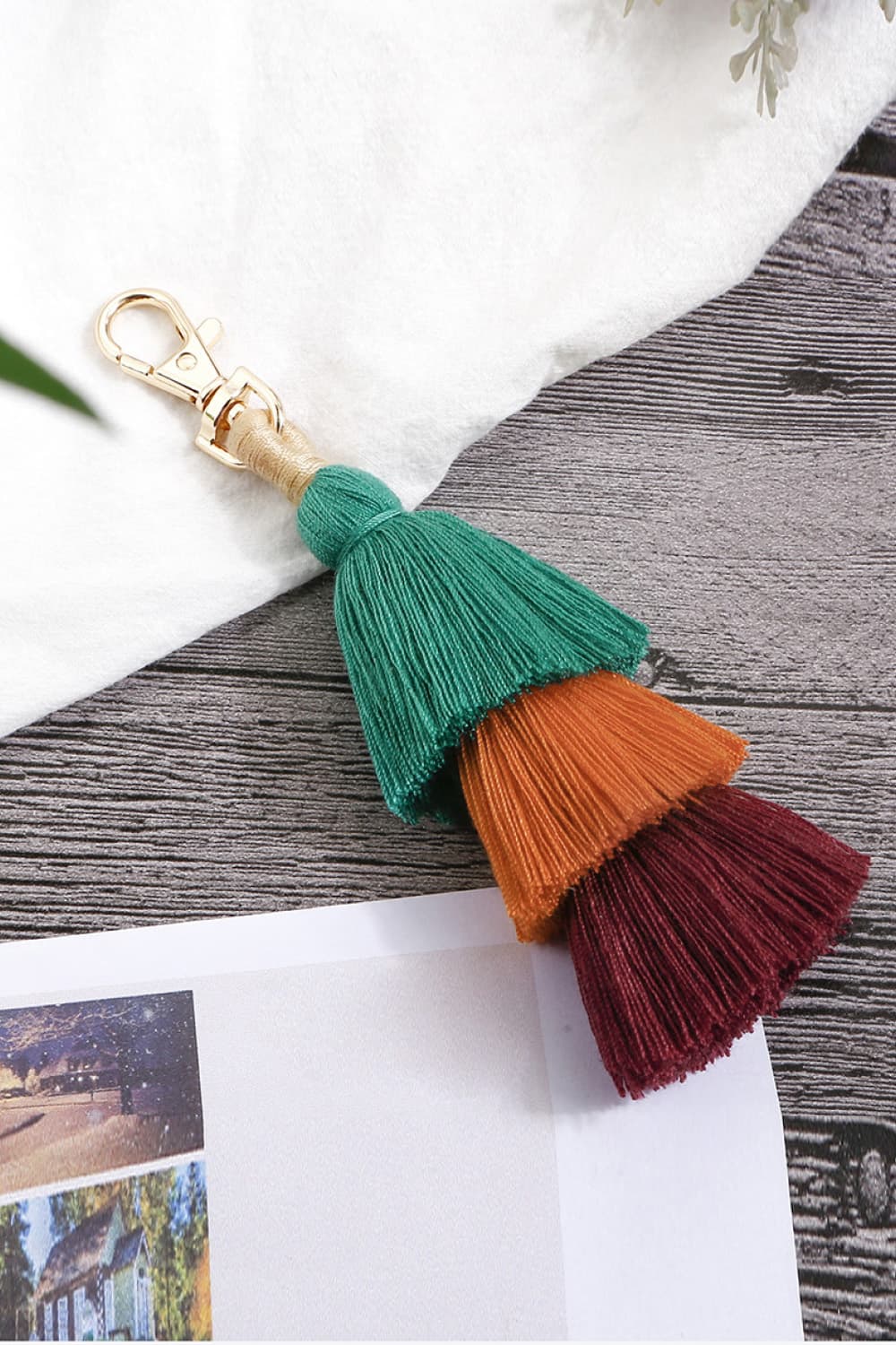 Trendsi Cupid Beauty Supplies Teal / One Size Keychains Layered Tassel Keychain