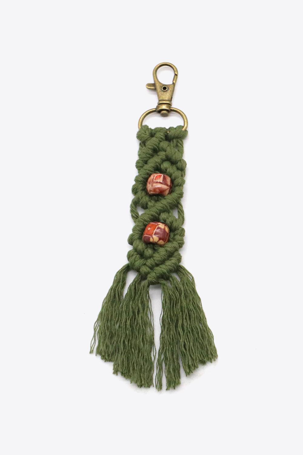 Trendsi Cupid Beauty Supplies Army Green / One Size Keychains Assorted 4-Pack Handmade Macrame Fringe Keychain