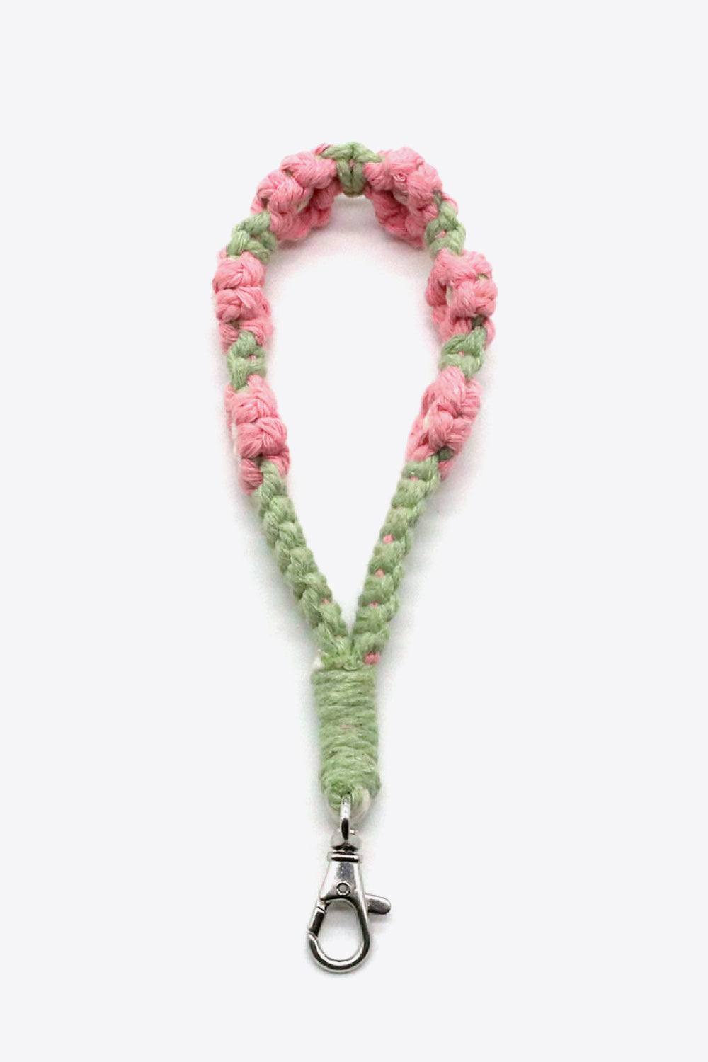 Trendsi Cupid Beauty Supplies Blush Pink / One Size Keychains 4-Pack Hand-Woven Flower Macrame Wristlet Keychain, Color Varies