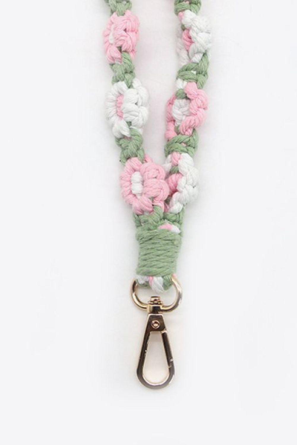 Trendsi Cupid Beauty Supplies Keychains Assorted 4-Piece Macrame Flower Keychain