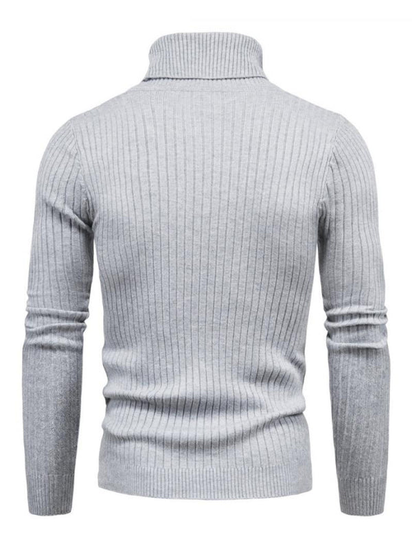 Men’s Slim Fit Knitted Turtleneck - Cross-Border Style