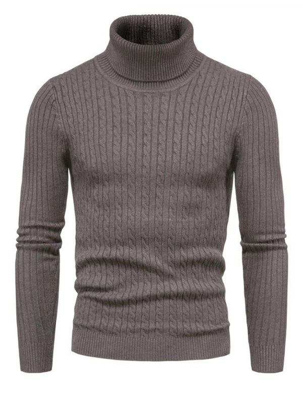 Men’s Slim Fit Knitted Turtleneck - Cross-Border Style