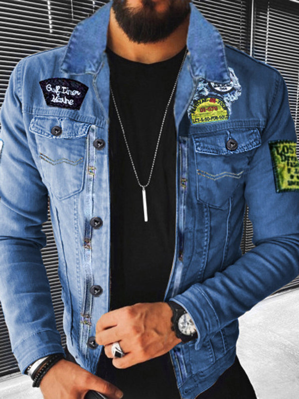 kakaclo Cupid Beauty Supplies Man Denim Jacket Plush Style Thickened Denim Men's Outer Jacket