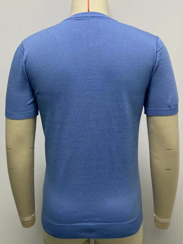 Men's Solid Color Go-To-Short Sleeve Performance Henley